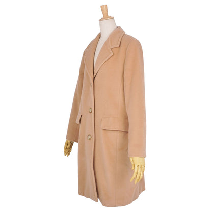 Max Mara Coat Long Chesterfield White Tag Wool Brown — view 5