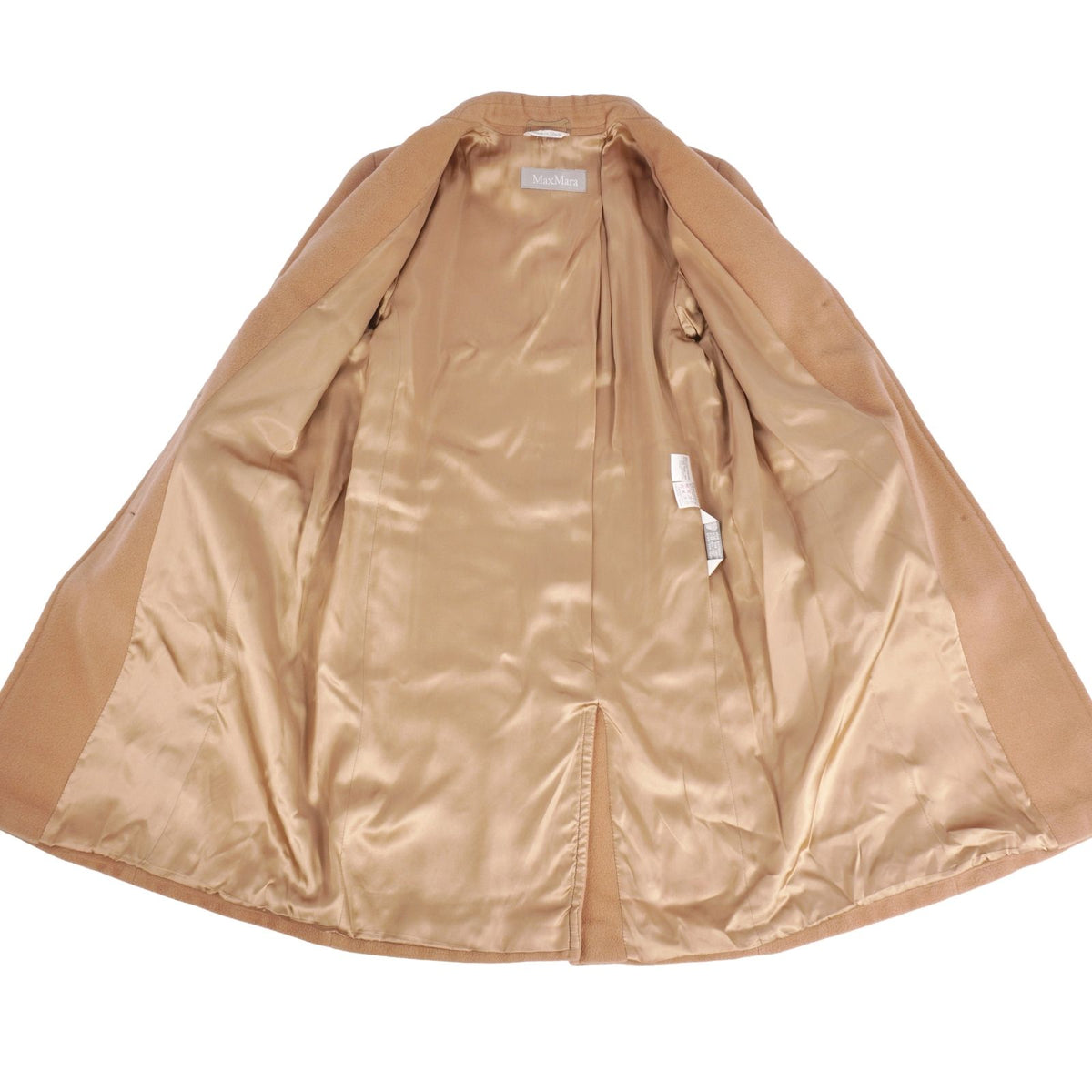 Max Mara Coat Long Chesterfield White Tag Wool Brown — view 7