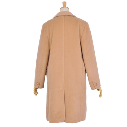 Max Mara Coat Long Chesterfield White Tag Wool Brown — view 6
