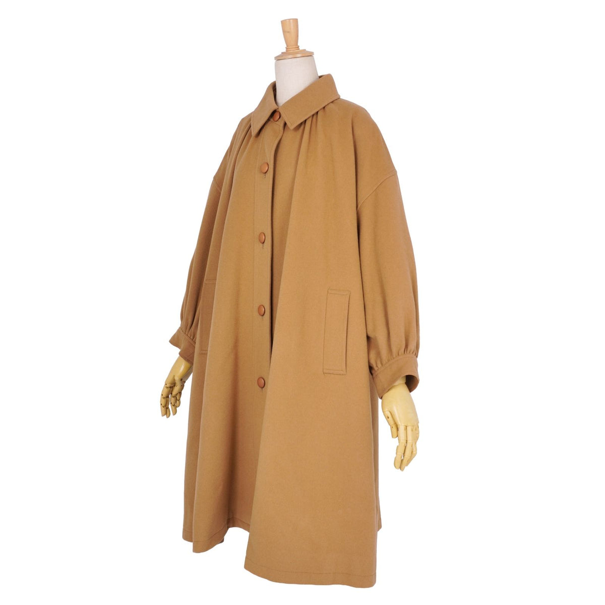 Saint Laurent Vintage Coat Long Wool Brown — view 5