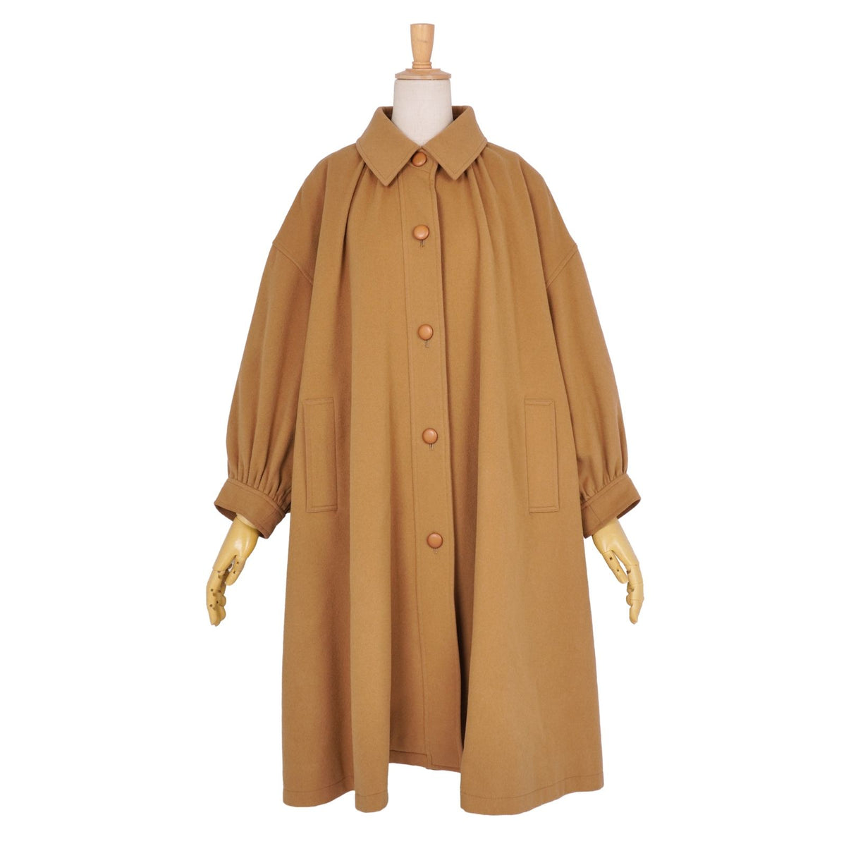 Saint Laurent Vintage Coat Long Wool Brown — view 3