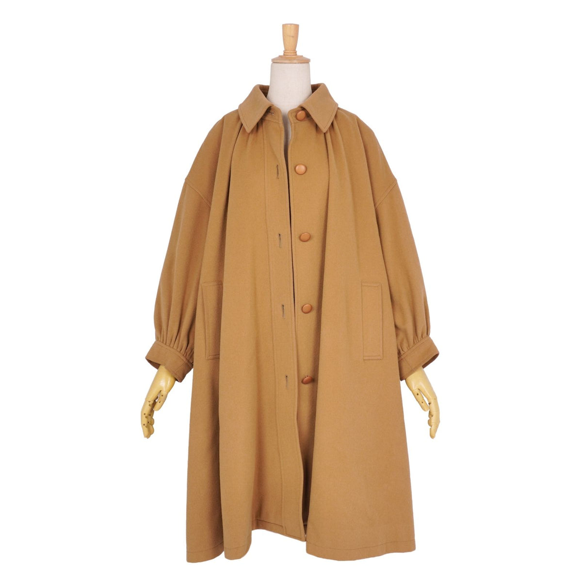 Saint Laurent Vintage Coat Long Wool Brown — view 4