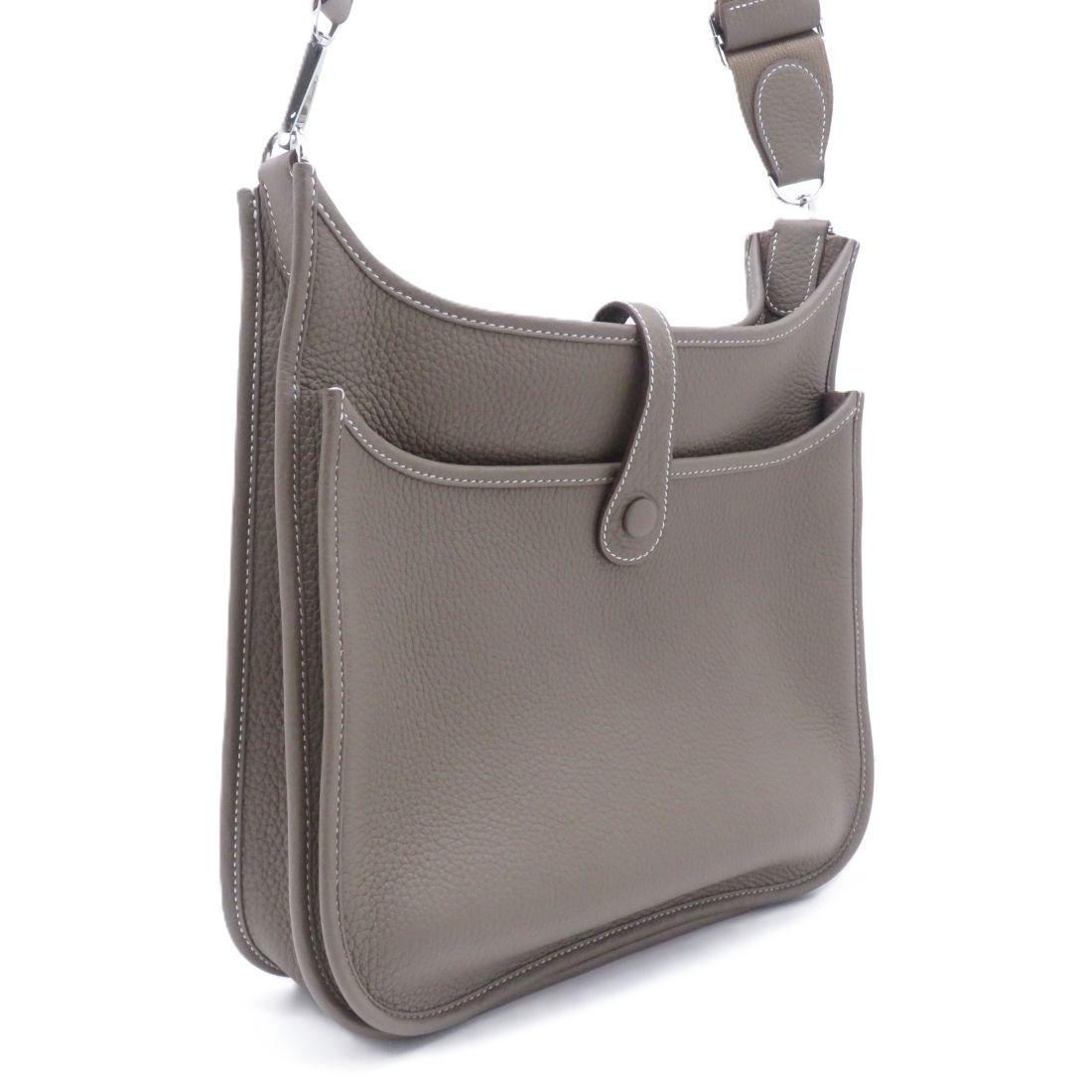 Hermes Evelyne Iiipm Etoupe Silver Shoulder Bag Taurillon Clemence — view 2
