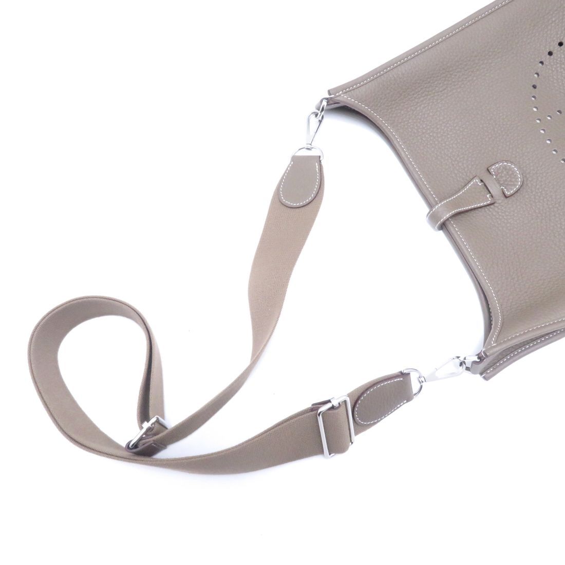 Hermes Evelyne Iiipm Etoupe Silver Shoulder Bag Taurillon Clemence — view 4