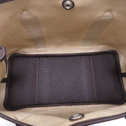 Hermes Garden Party PM Natural Dark Brown Silver Canvas Tote — view 5