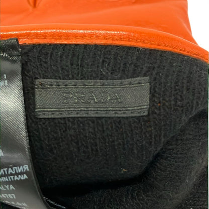 Prada Gloves Orange Leather — view 4