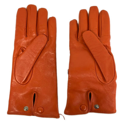 Prada Gloves Orange Leather — view 3