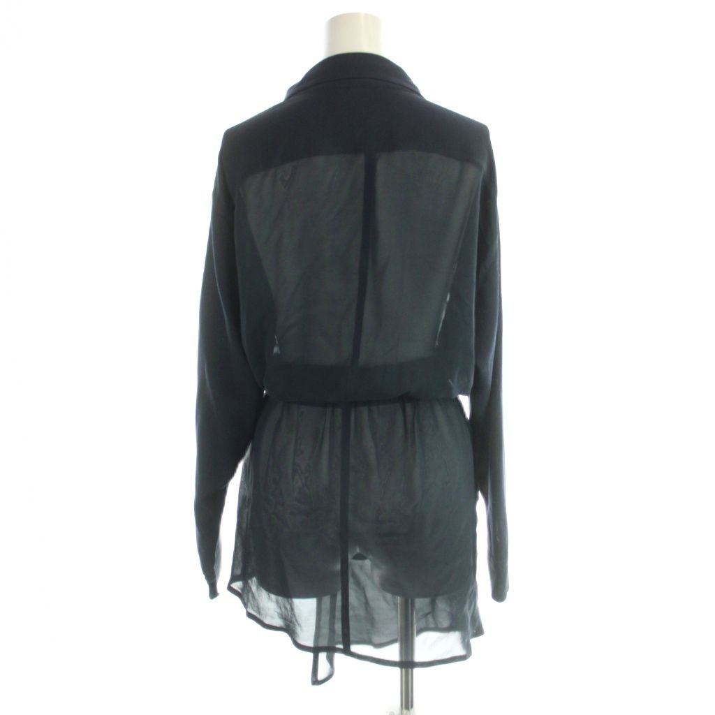 Chanel Cardigan Blouse Long Sleeve Sheer Spring Snap Chiffon 36 — view 3