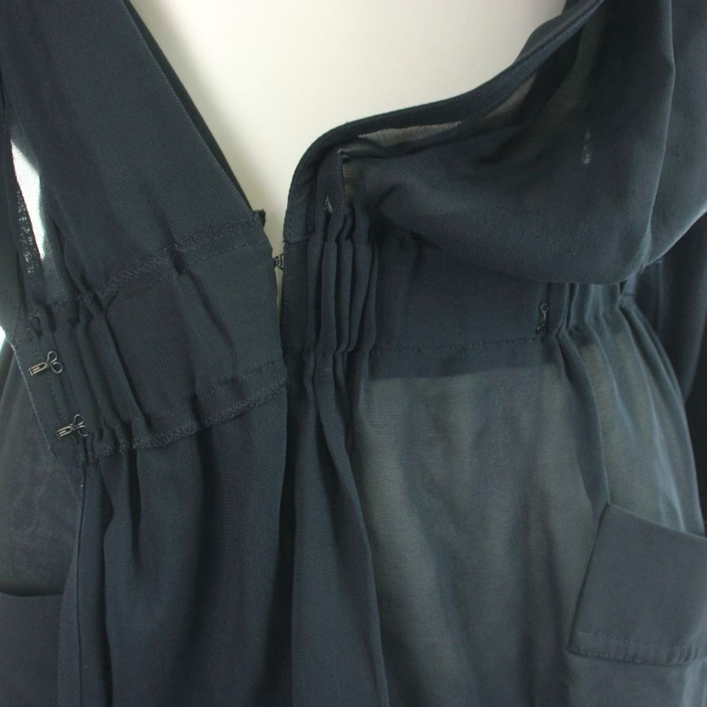 Chanel Cardigan Blouse Long Sleeve Sheer Spring Snap Chiffon 36 — view 7