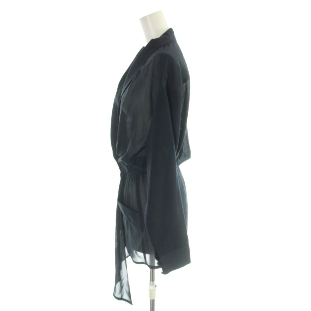 Chanel Cardigan Blouse Long Sleeve Sheer Spring Snap Chiffon 36 — view 2
