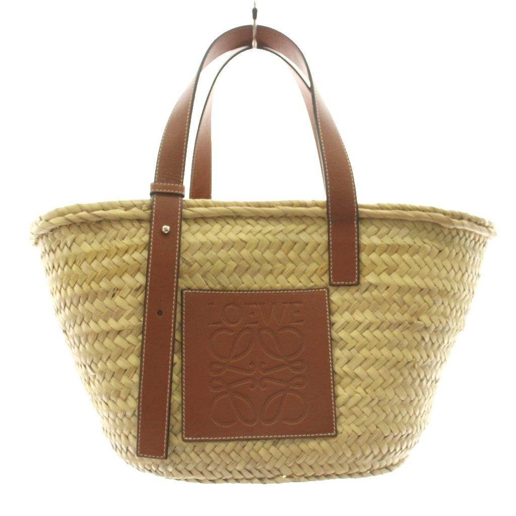 Loewe Basket Large Tote Logo Beige Brown