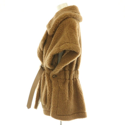 Max Mara Newabavo Teddy Bear Cape Coat Chesterfield SM Beige — view 3