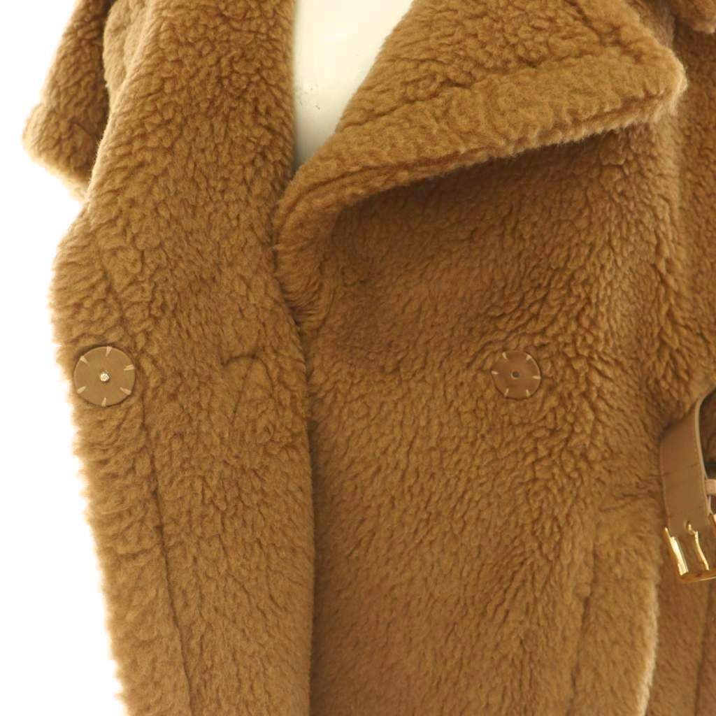 Max Mara Newabavo Teddy Bear Cape Coat Chesterfield SM Beige — view 5