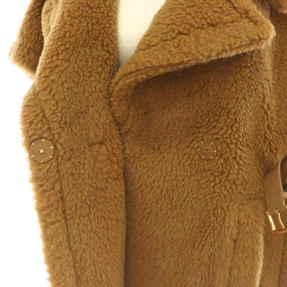 Max Mara Newabavo Teddy Bear Cape Coat Chesterfield SM Beige — view 5