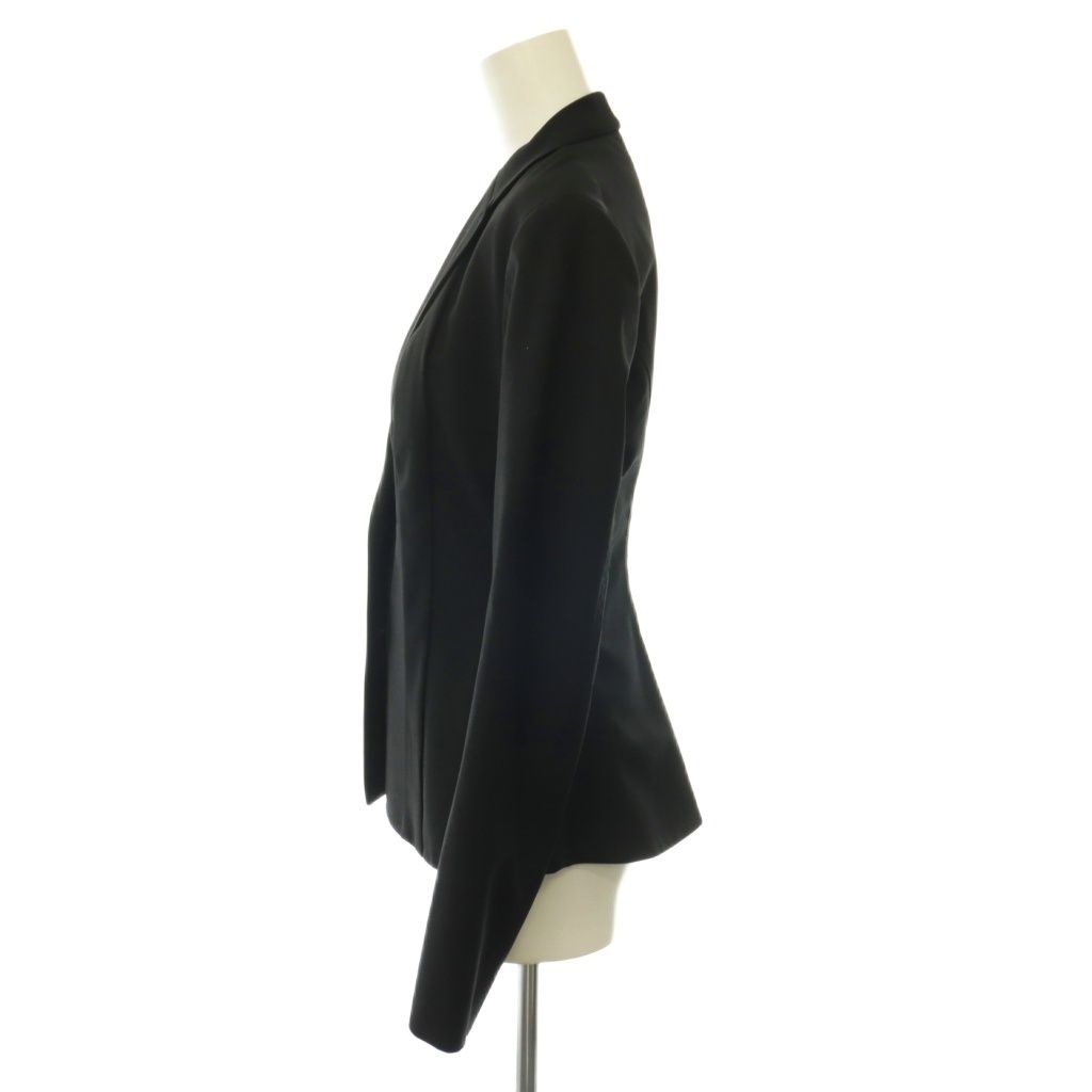 Saint Laurent Skirt Suit Set Gold Button Tailored Jacket Long Black — view 4