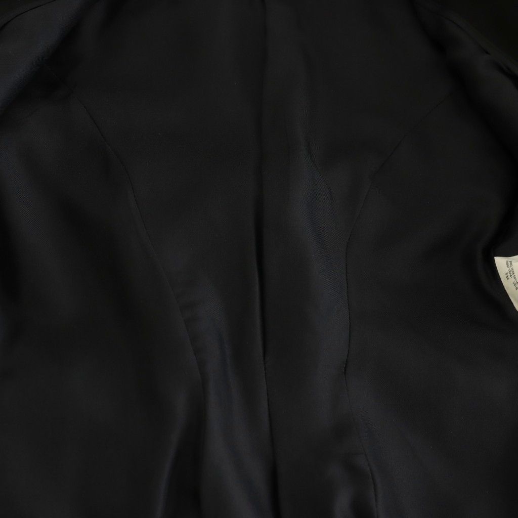 Saint Laurent Skirt Suit Set Gold Button Tailored Jacket Long Black — view 7