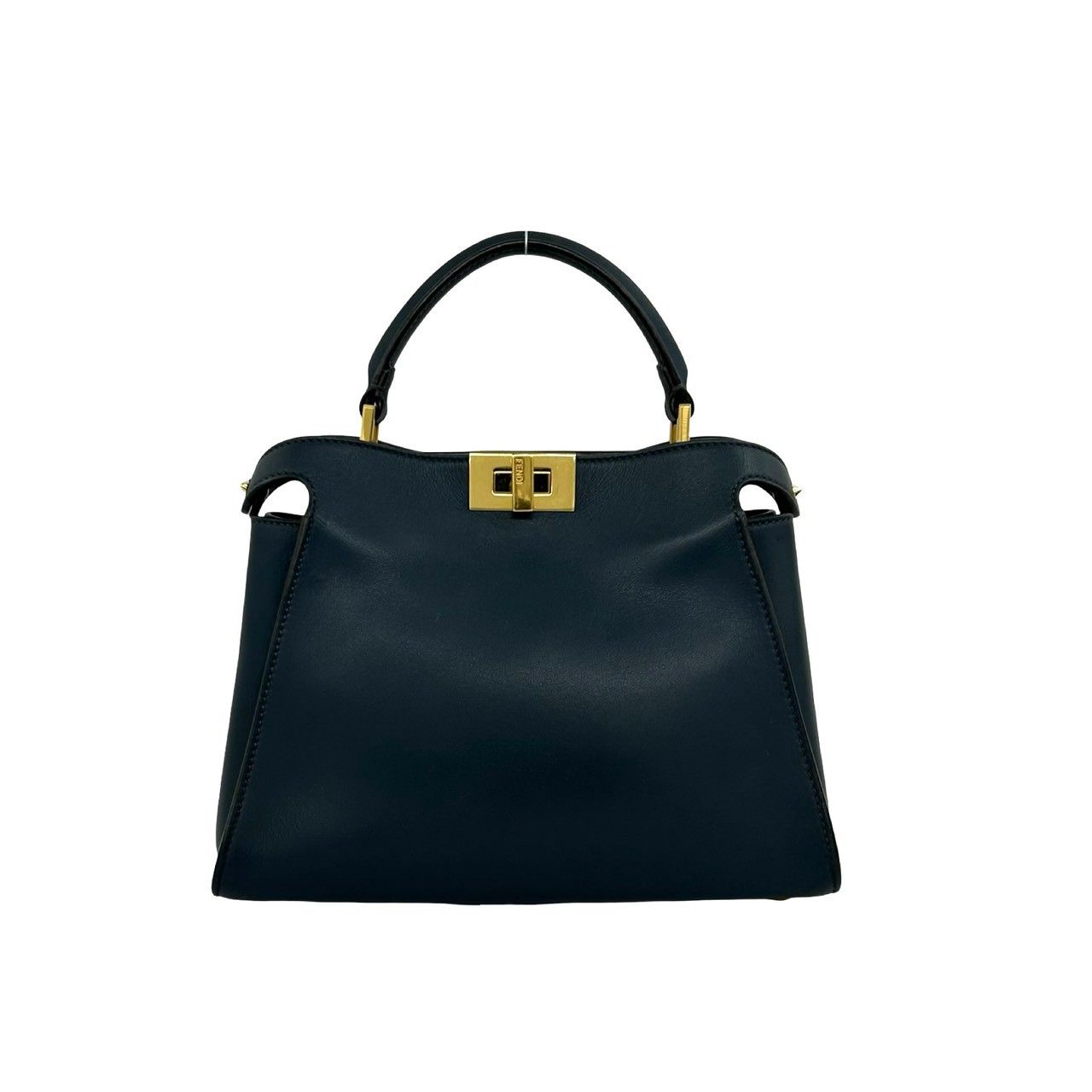 Fendi Peekaboo Iconic Essential Leather 2-Way Shoulder Bag Blue — view 3
