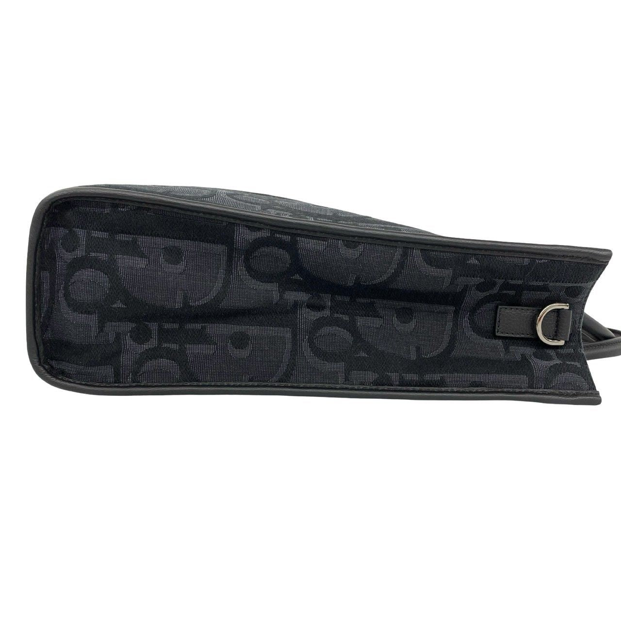 Dior East West Oblique Leather Tote Black — view 6