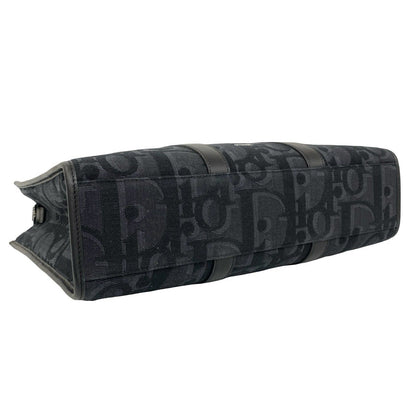 Dior East West Oblique Leather Tote Black — view 7