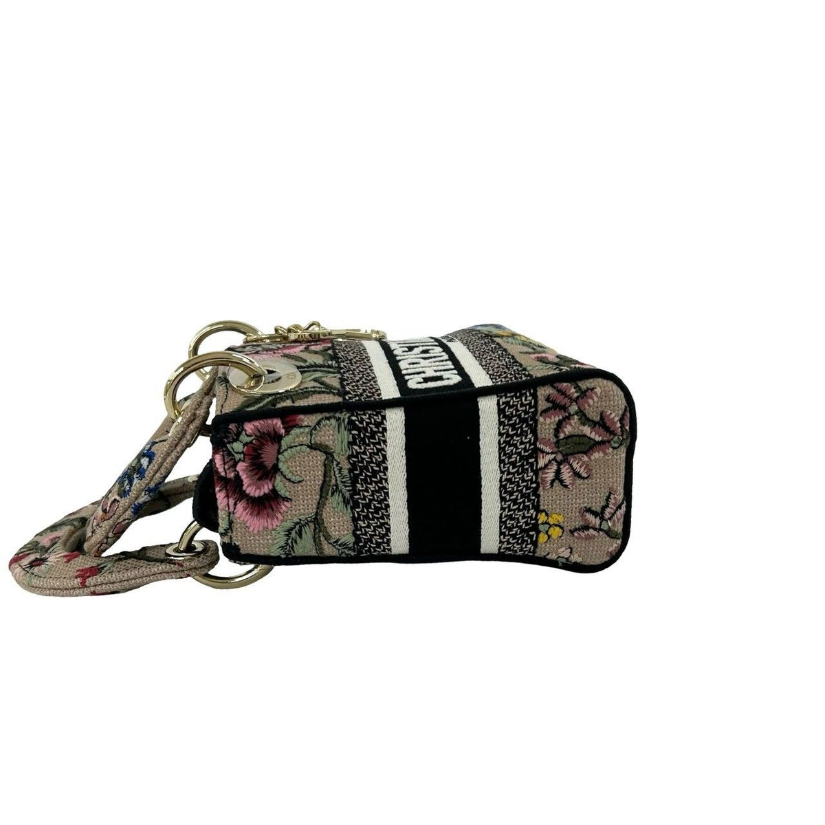 Dior Lady D-lite Mini Logo 2-Way Shoulder Bag Beige — view 5