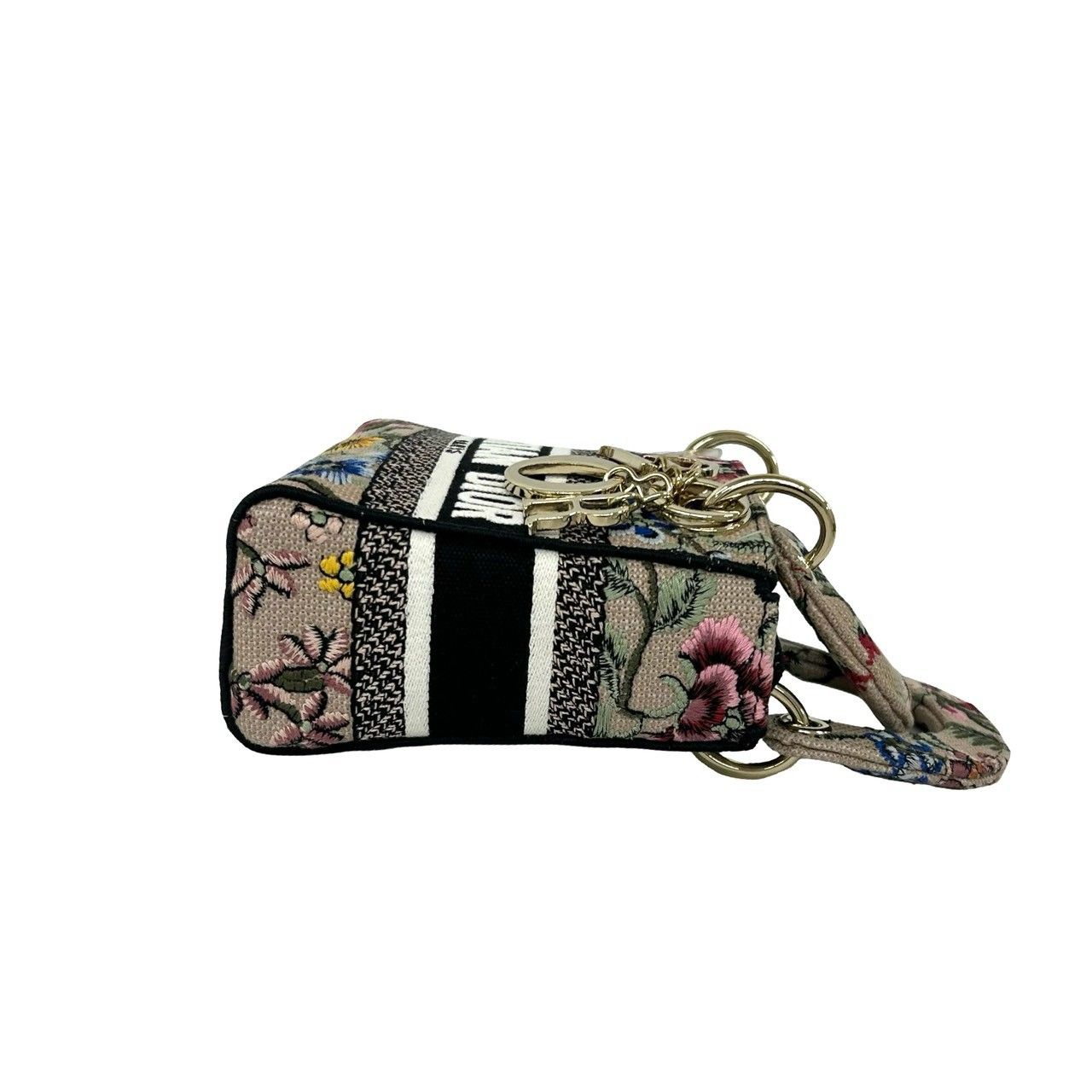 Dior Lady D-lite Mini Logo 2-Way Shoulder Bag Beige — view 6