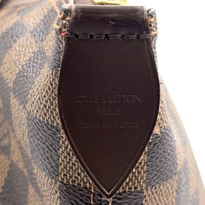 Louis Vuitton Saleya MM Damier Ebene Leather Brown Tote Gold — view 4