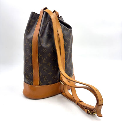 Louis Vuitton Randonnee PM Monogram Leather Brown Light Shoulder Bag Gold — view 2