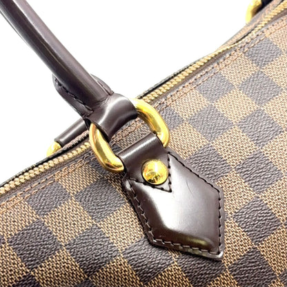 Louis Vuitton Saleya MM Damier Ebene Unclear Leather Brown Tote Gold — view 6