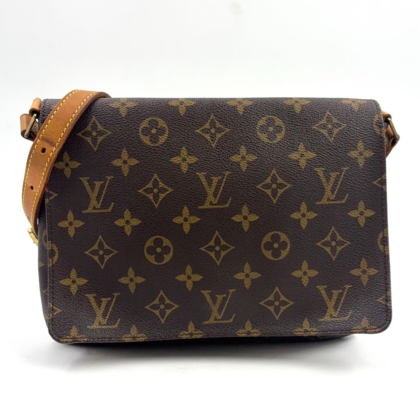 Louis Vuitton Musette Tango Short Strap Monogram Leather Brown Shoulder Bag