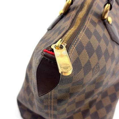 Louis Vuitton Saleya MM Damier Ebene Unclear Leather Brown Tote Gold — view 5