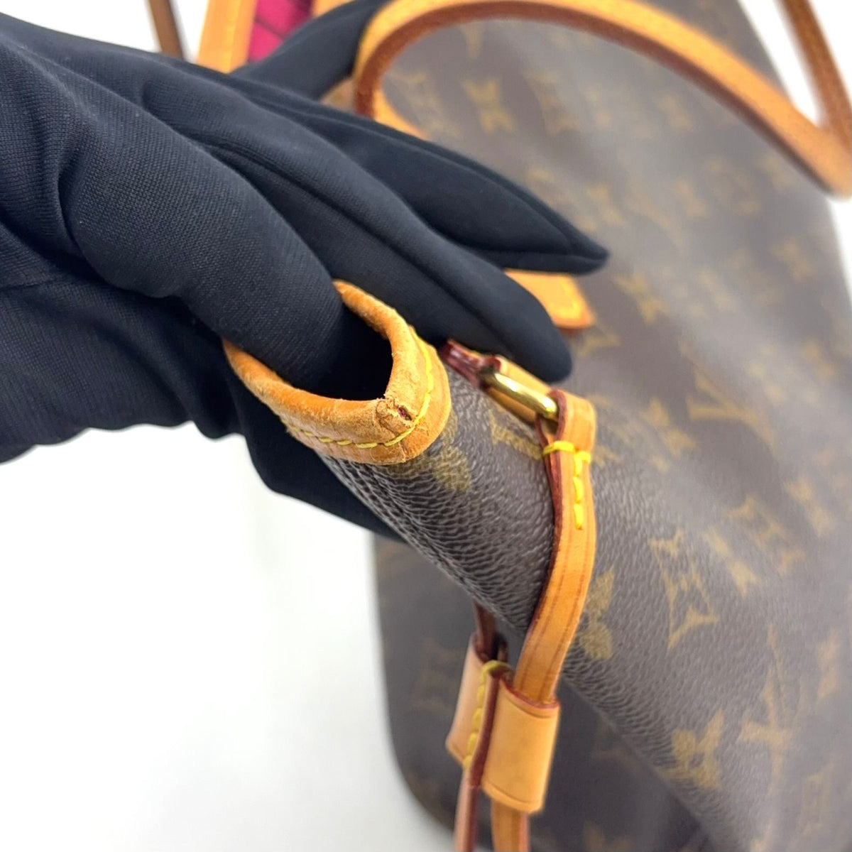 Louis Vuitton Neverfull PM Monogram Leather Brown Light Tote Gold — view 8