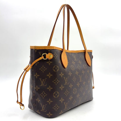 Louis Vuitton Neverfull PM Monogram Leather Brown Light Tote Gold — view 2