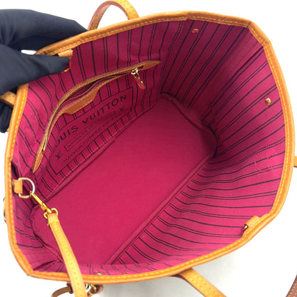 Louis Vuitton Neverfull PM Monogram Leather Brown Light Tote Gold — view 3