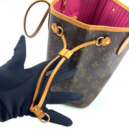 Louis Vuitton Neverfull PM Monogram Leather Brown Light Tote Gold — view 6