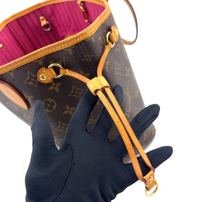 Louis Vuitton Neverfull PM Monogram Leather Brown Light Tote Gold — view 5