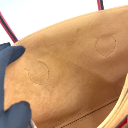 Louis Vuitton Flandrin Monogram 2-Way Cerise Leather Brown Red Tote Gold — view 8