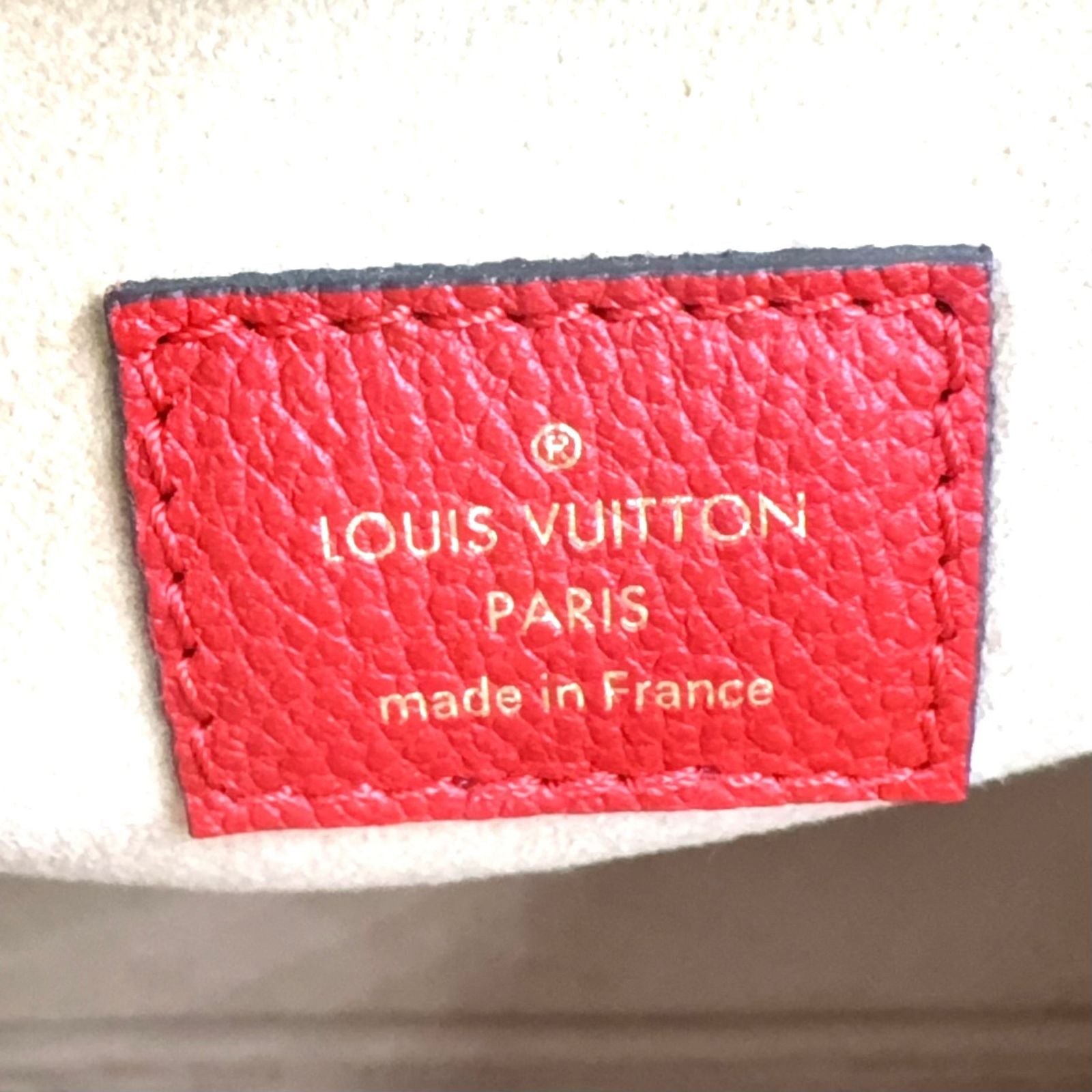 Louis Vuitton Flandrin Monogram 2-Way Cerise Leather Brown Red Tote Gold — view 5