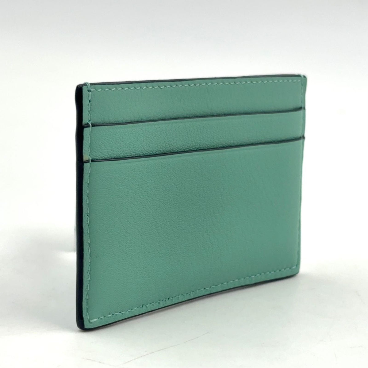 Loewe Suswatari Plain Leather Light Green Card Case — view 2
