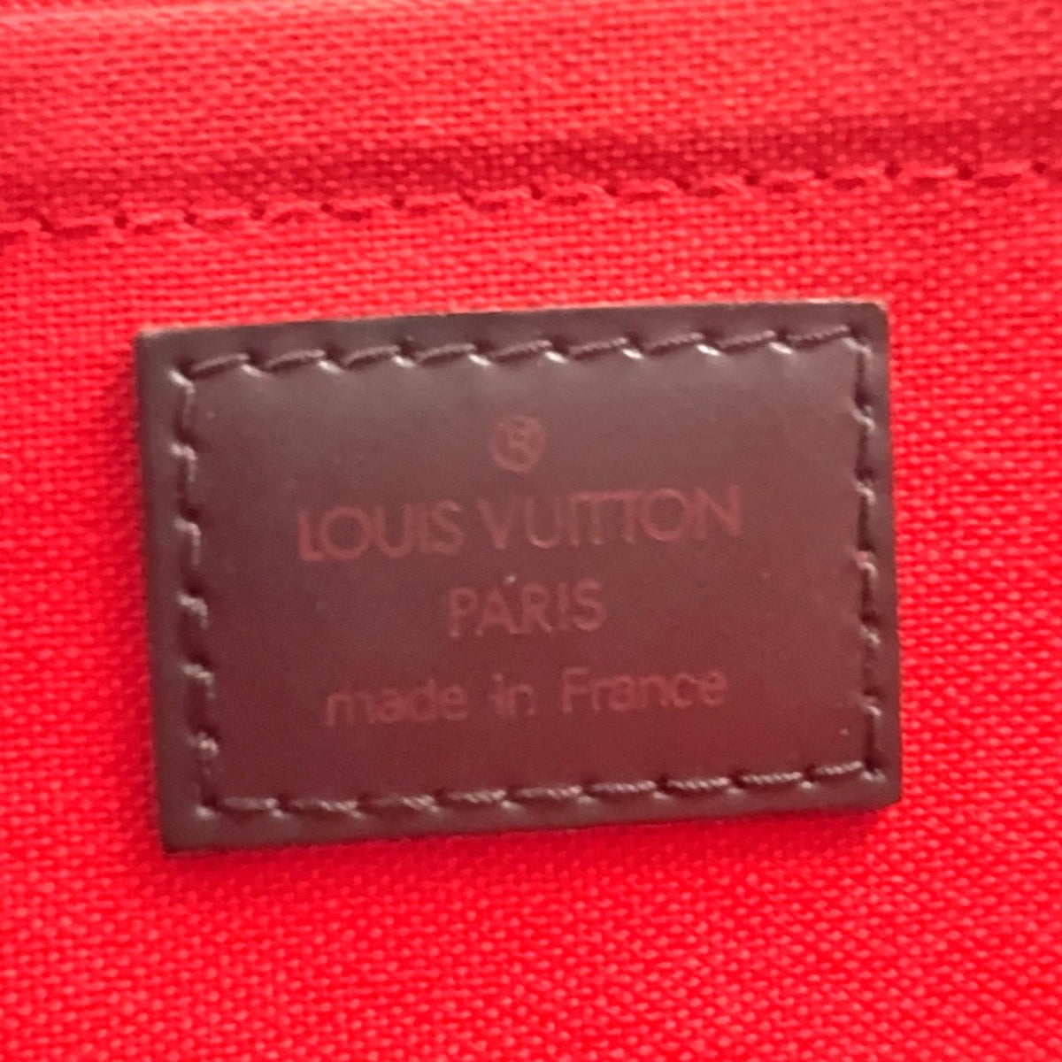 Louis Vuitton Solonge Damier Ebene Leather Brown Shoulder Bag Gold — view 4