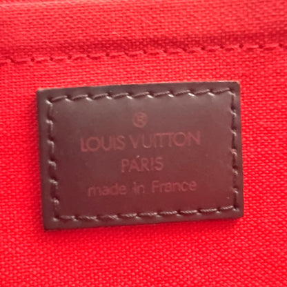 Louis Vuitton Solonge Damier Ebene Leather Brown Shoulder Bag Gold — view 4