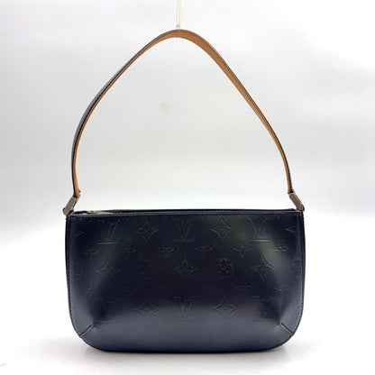 Louis Vuitton Fowler Monogram Matte Blue Leather Calfskin Navy Light Brown