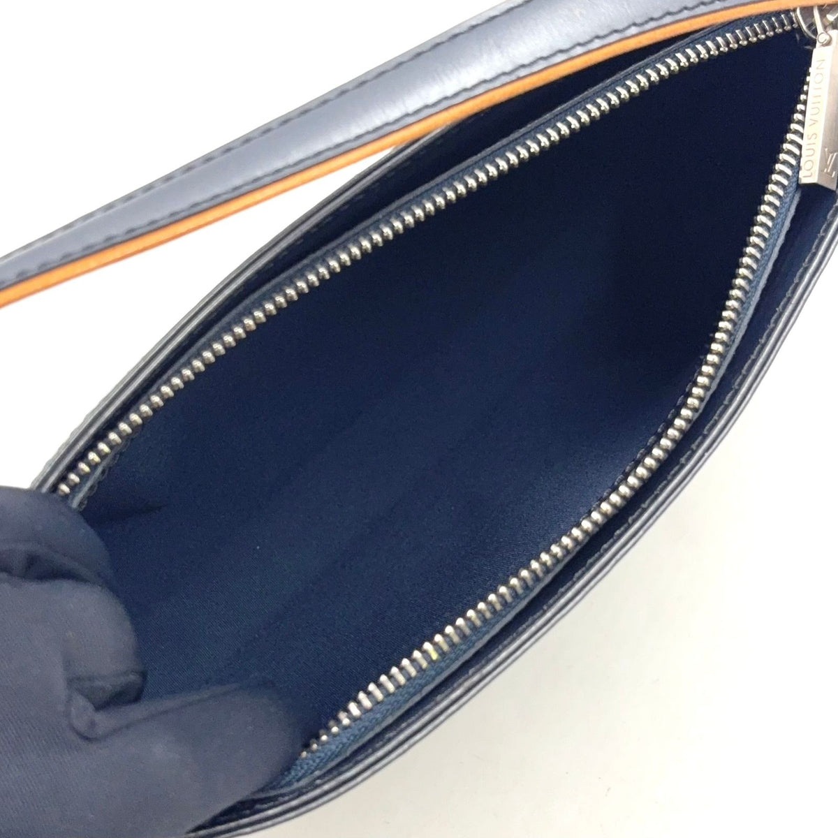 Louis Vuitton Fowler Monogram Matte Blue Leather Calfskin Navy Light Brown — view 3