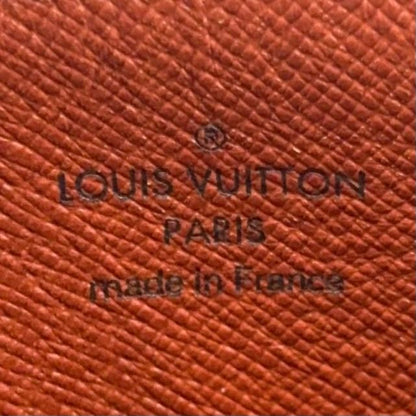 Louis Vuitton Damier Ebene Leather Brown Handbag Gold — view 4