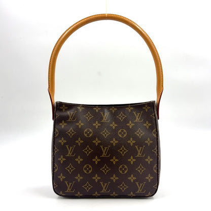 Louis Vuitton Looping MM Monogram Leather Brown Light Handbag Gold