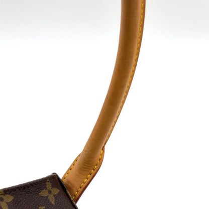 Louis Vuitton Looping MM Monogram Leather Brown Light Handbag Gold — view 7