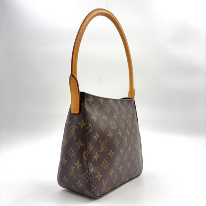 Louis Vuitton Looping MM Monogram Leather Brown Light Handbag Gold — view 2
