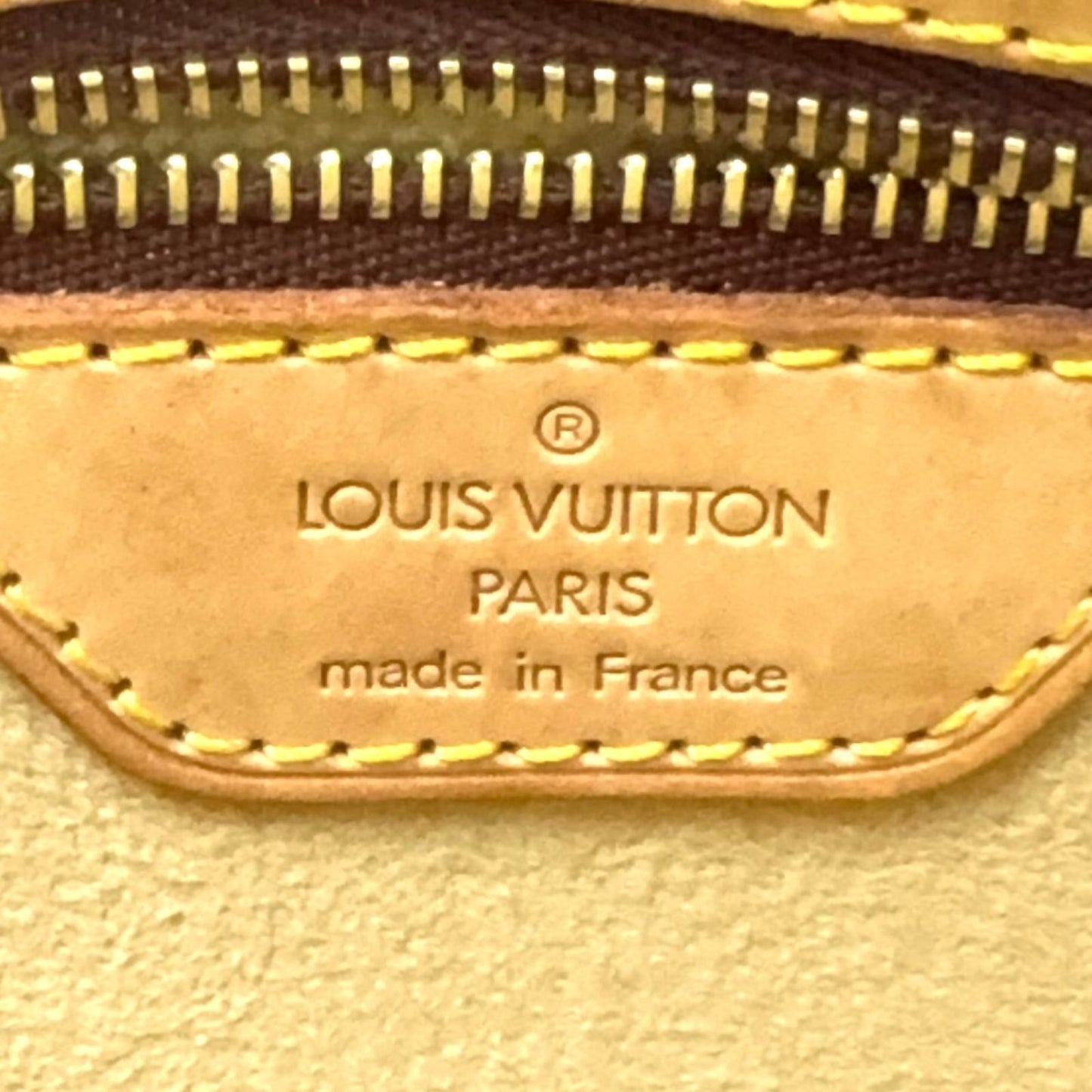 Louis Vuitton Looping MM Monogram Leather Brown Light Handbag Gold — view 4
