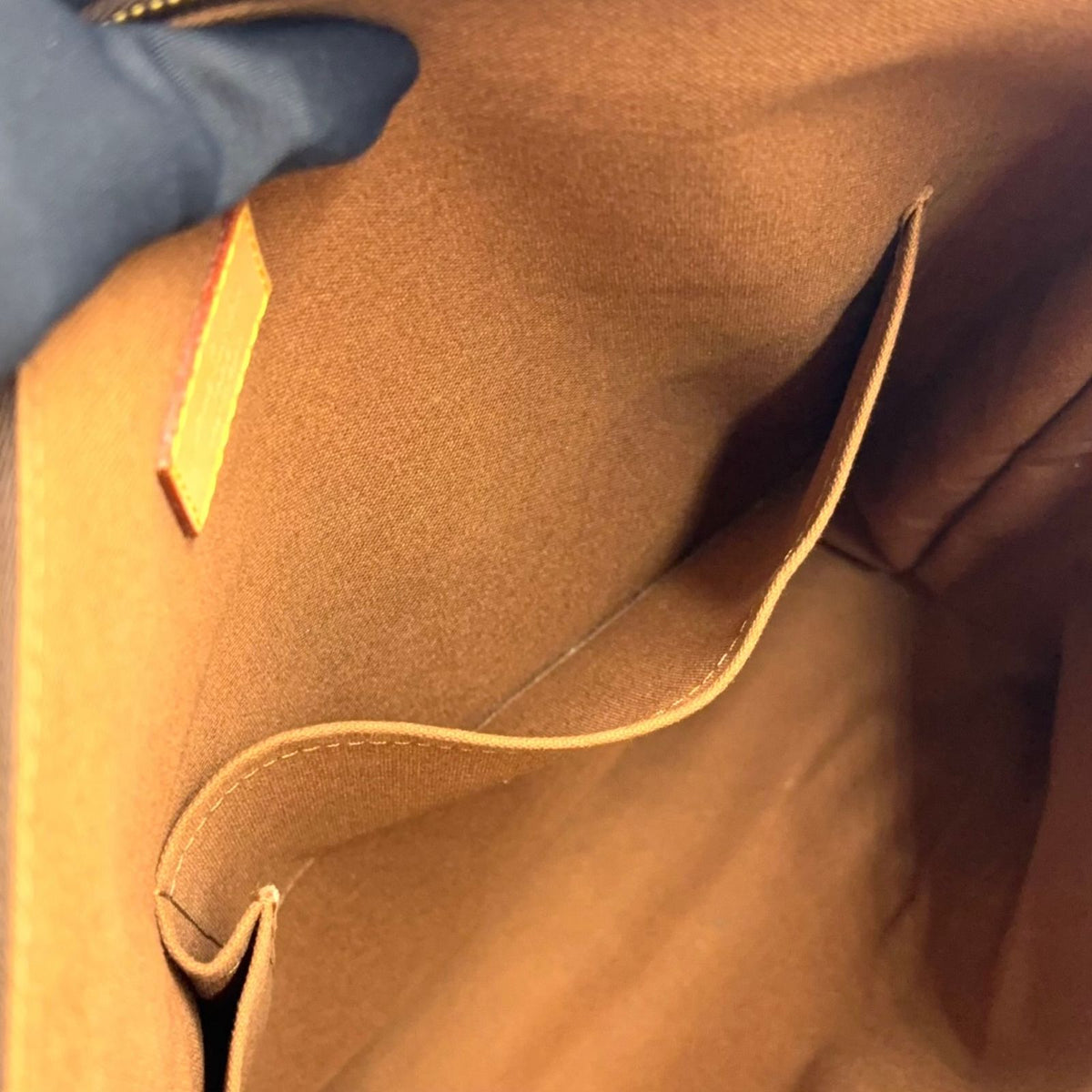 Louis Vuitton Cabas Beaubourg Monogram Leather Brown Tote Gold — view 7