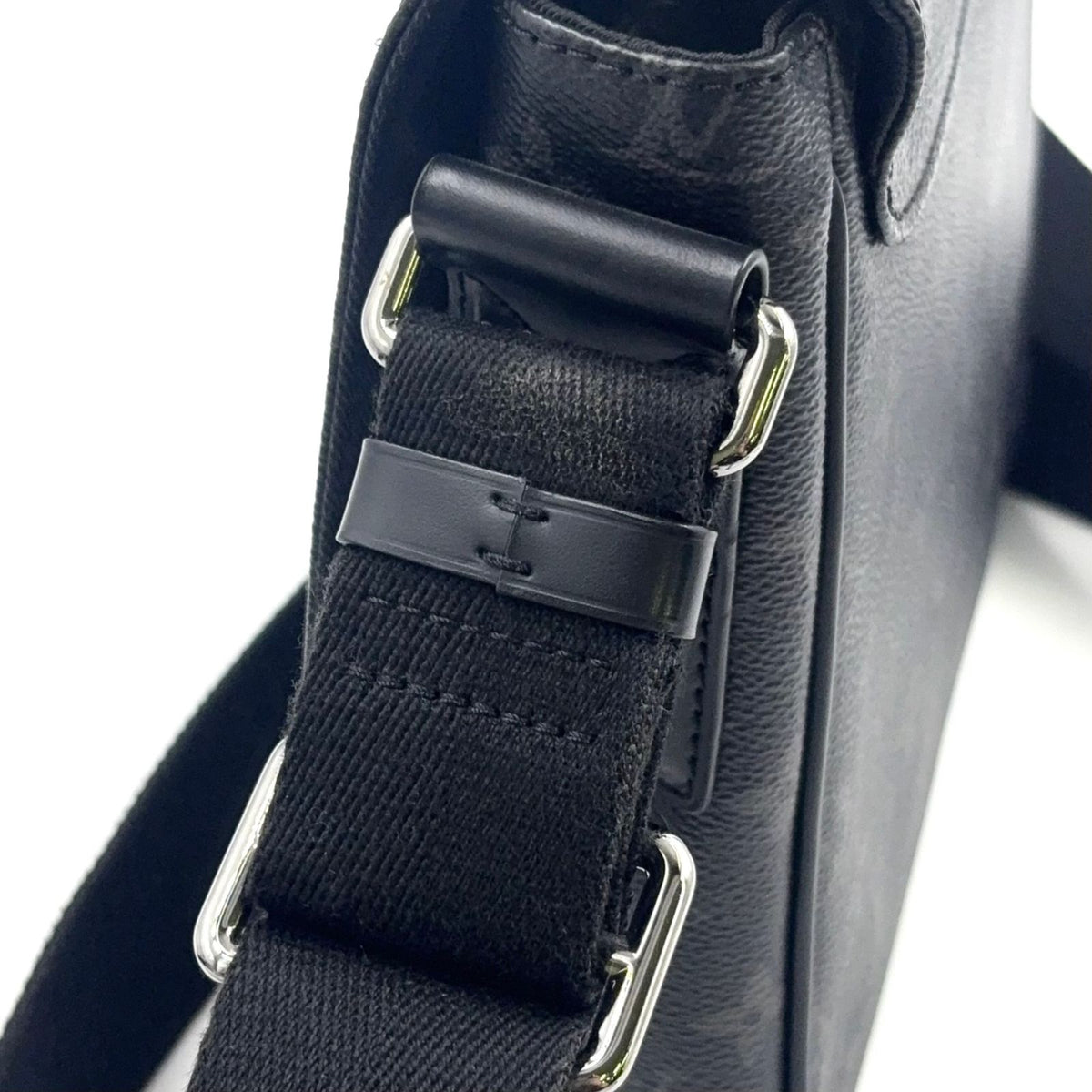 Louis Vuitton District PM NM Monogram Eclipse Leather Black Shoulder Bag Silver — view 5