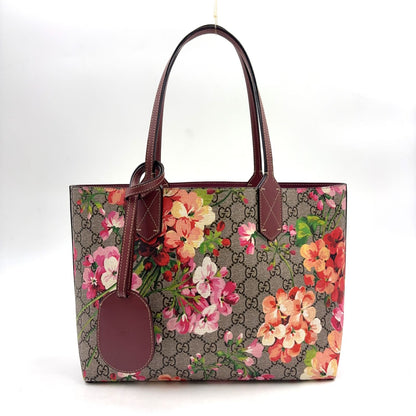 Gucci GG Supreme Leather Beige Bordeaux Tote